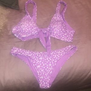 Light purple floral bikini
